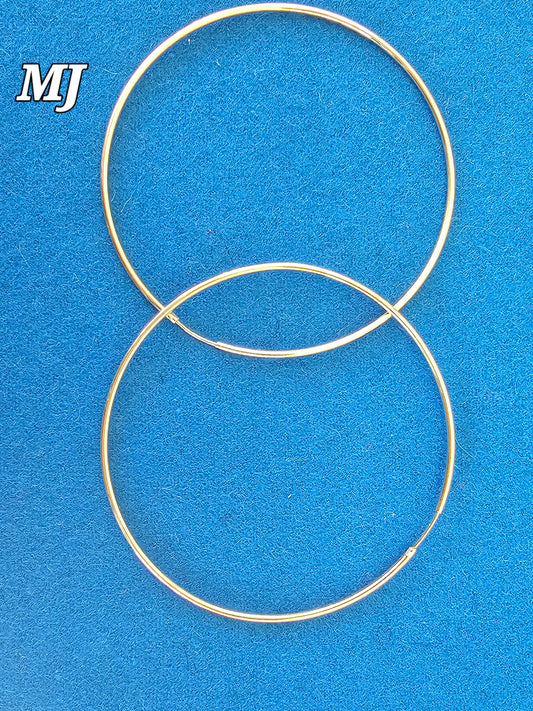 ARGOLLAS DE MUJER BAñADAS EN ORO DE 14K Y DISPONIBLES EN MEDIDAS FIFERENTES