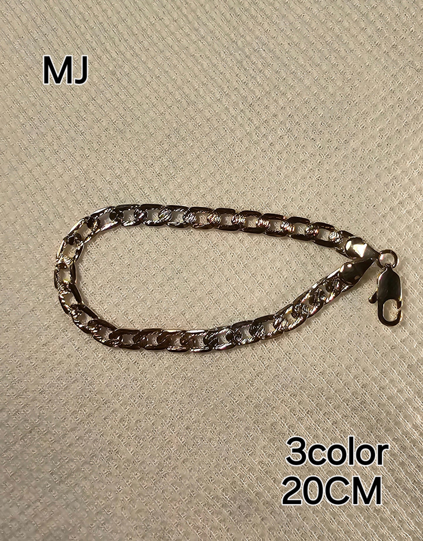Bracelet  Figaro Slave Diamond Star Plate 18K Laminated Gold