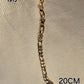 Bracelet  Figaro Slave Diamond Star Plate 18K Laminated Gold