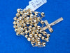 ROSARIO 24" BOLA GRANDE DE ESTILO CORTE DIAMANTE CON VIRGEN DE GUADALUPE BAñADO EN ORO DE 14K UNISEX. 0001