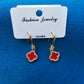 ARETES PENDIENTES EN 4 DIFERENTES ESTILOS Y COLORES BAñADOS EN ORO DE 14K