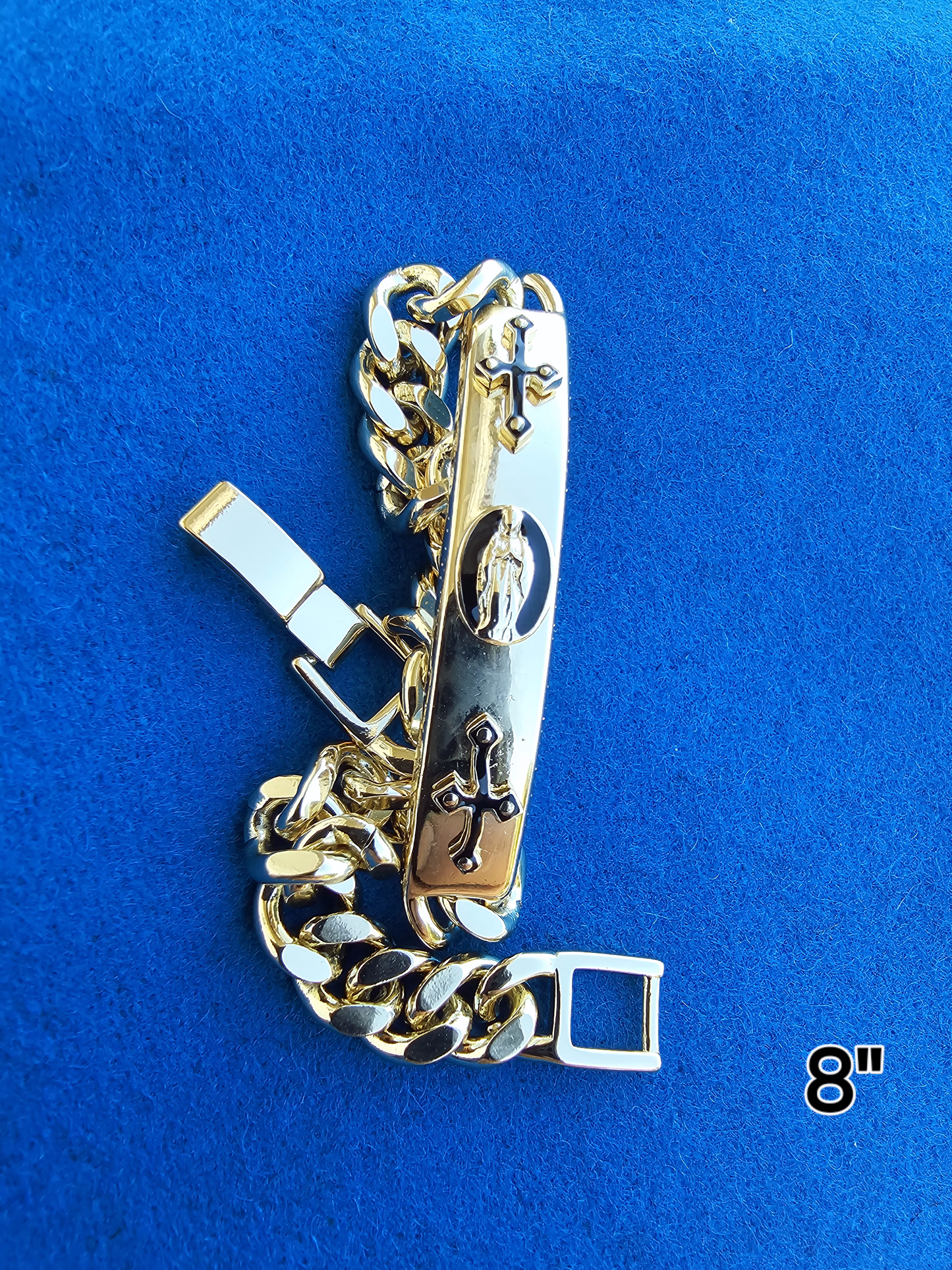 PULSERA UNISEX 8IN BAñADO EN ORO DE 14K EN 6 DIFFERNT STYLES