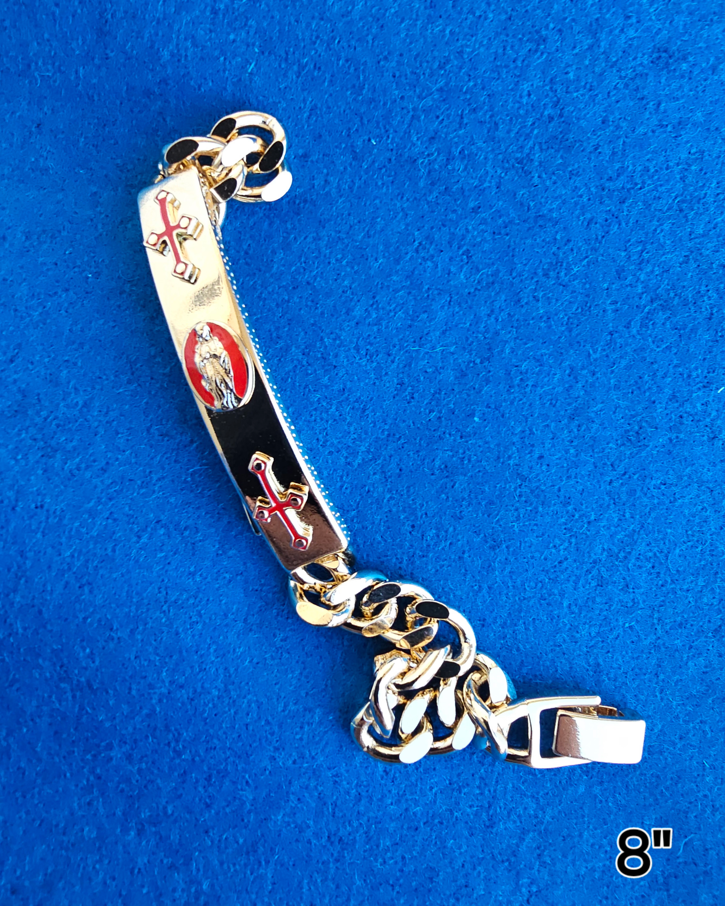 PULSERA UNISEX 8IN BAñADO EN ORO DE 14K EN 6 DIFFERNT STYLES