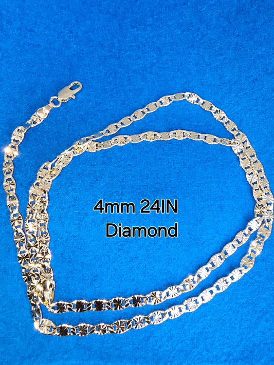 24IN 4MM DIAMOND CUT 14K LAMINATED GOLD CHAIN