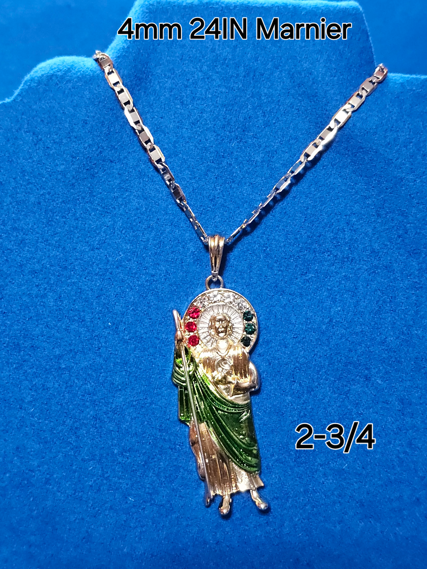 CHAIN SET MARNIER 4MM 24IN/ JUDAS TADEO PENDANT