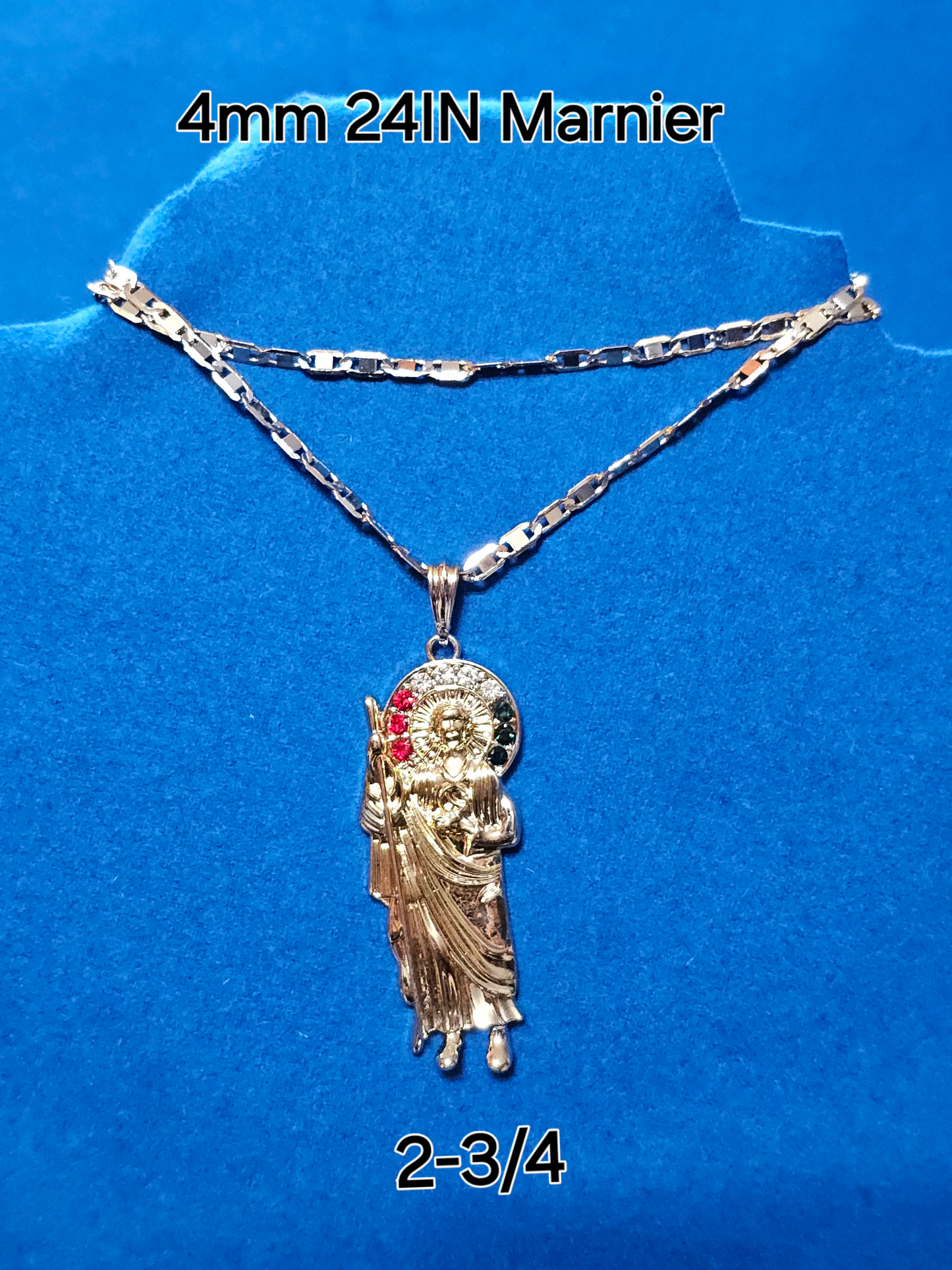CHAIN SET MARNIER 4MM 24IN/ JUDAS TADEO PENDANT