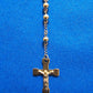 ROSARIO EN 24" BOLITAS GRANDE Y BAñADO EN ORO DE 14K-12360
