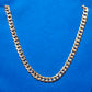 24IN CHAIN MONACO STYLE 8MM 18K LAMINATED GOLD