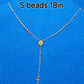 ROSARIO DE BOLITAS PEQUEñAS EN 18" BAñADO EN ORO DE 14K IDEAL PARA PEQUEñOS-12000