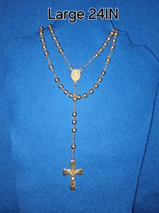 14K Gold Filled Adult Large Beads Rosario - Perfect for Daily Wear